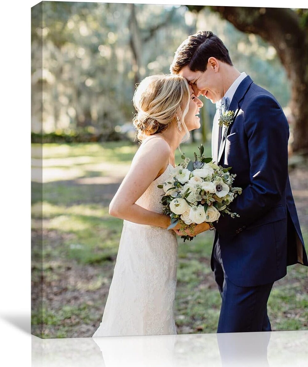 Custom Framed Canvas Prints With Your Photos - Personalized Picture To Canvas Wall Art (8" Wx10 H) - Gift Wrapping Available